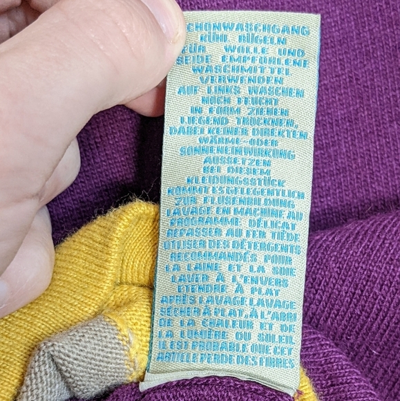 Boden Cashmere Angora Blend 3/4 Sleeve Mini Fitted Sheath Dress Purple Size 4 - Picture 13 of 13